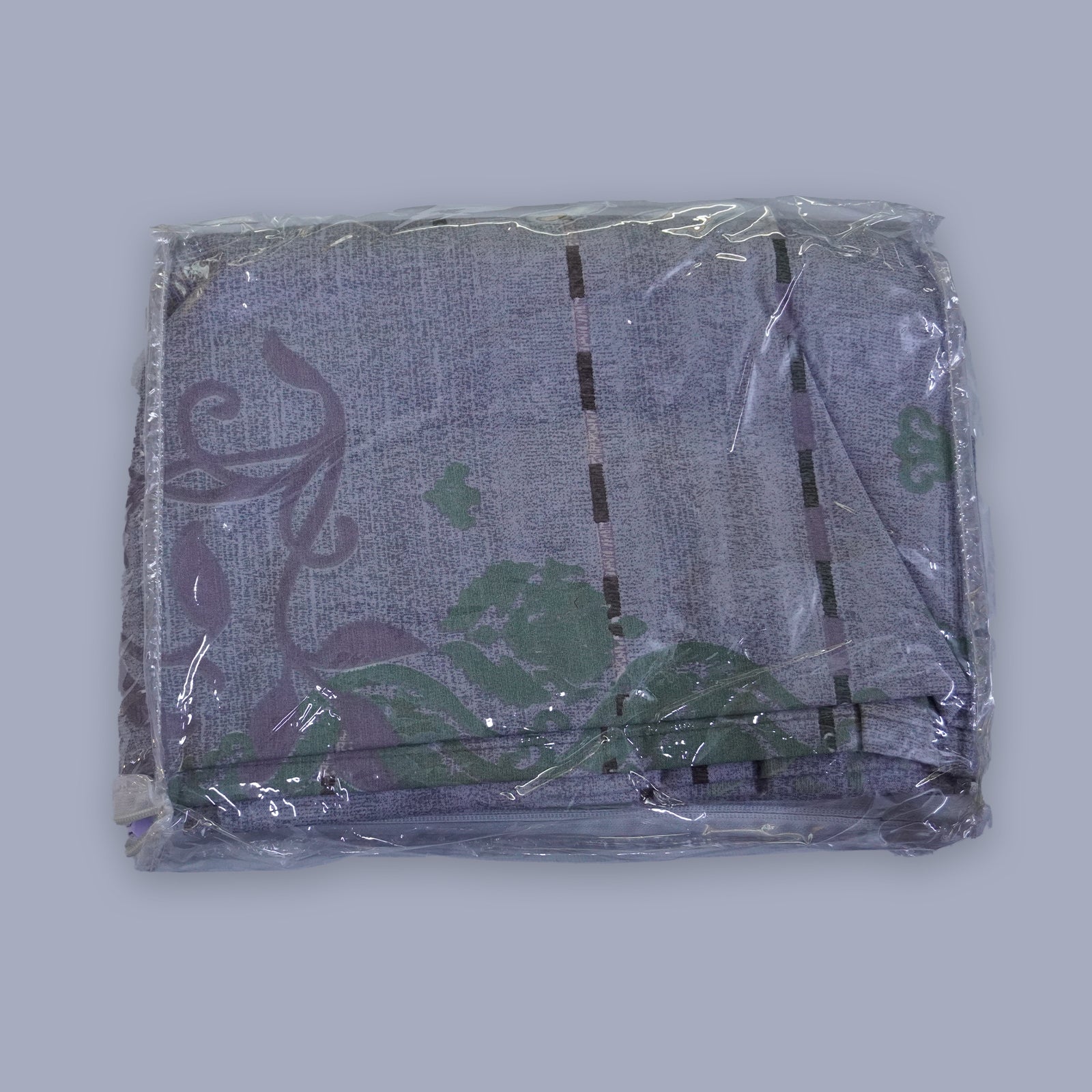 Serene Elegance Luxury Dark Blue & Grey Bedding Set